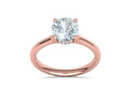 Заредете изображението в галерията: Altaris – годежен пръстен с централен диамант 2 ct и елегантна линия в 14К розово злато