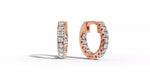 Заредете изображението в галерията: Aurelian – обеци халки с диаманти от 14К розово злато