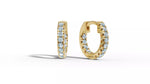 Заредете изображението в галерията: Aurelian – обеци халки с диаманти от 14К жълто злато