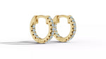 Заредете изображението в галерията: Aurelian – обеци халки с диаманти от 14К жълто злато