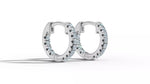 Заредете изображението в галерията: Aurelian – обеци халки с диаманти от 14К бяло злато