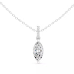 Заредете изображението в галерията: Aveline висулка с Marquise диамант 1.5 карата от бяло злато 14K