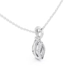 Заредете изображението в галерията: Aveline висулка с Marquise диамант 1.5 карата от бяло злато 14K