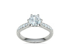 Заредете изображението в галерията: Calisse Accent – годежен пръстен с диамант 1.30 ct в 14К бяло злато