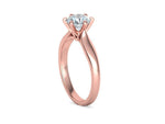 Заредете изображението в галерията: Calisse – годежен пръстен с кръгъл диамант 1.30 ct в 14К розово злато
