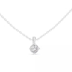 Заредете изображението в галерията: Claris висулка с 0.50 ct Cushion диамант от 14K бяло злато