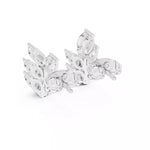 Заредете изображението в галерията: Folia – обеци с флорален дизайн и диаманти от 14К бяло злато