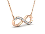 Заредете изображението в галерията: Infinitas – Infinity колие с диаманти в розово злато