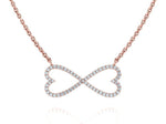 Заредете изображението в галерията: Infinity Amoris – Колие с диаманти в розово злато