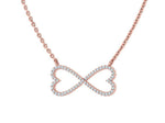 Заредете изображението в галерията: Infinity Amoris – Колие с диаманти в розово злато