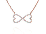 Заредете изображението в галерията: Infinity Amoris – Колие с диаманти в розово злато