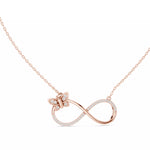 Заредете изображението в галерията: Infinity Liberata – Колие с диаманти в розово злато