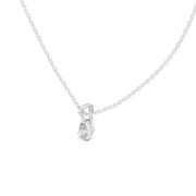 Lacrima висулка с 0.50 ct диамант Pear от 14K бяло злато