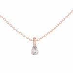 Заредете изображението в галерията: Lacrima висулка с 0.50 ct диамант Pear от 14K розово злато