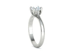 Заредете изображението в галерията: Liora – годежен пръстен с диамант 0.75 ct в 14К бяло злато