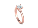 Заредете изображението в галерията: Liora – годежен пръстен с диамант 0.75 ct в 14К розово злато