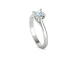 Заредете изображението в галерията: Liora – годежен пръстен с диамант 0.75 ct в 14К бяло злато
