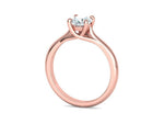 Заредете изображението в галерията: Liora – годежен пръстен с диамант 0.75 ct в 14К розово злато