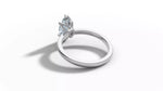Заредете изображението в галерията: Mariva – годежен пръстен с диамант marquise 1 ct в 14К бяло злато