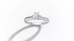 Заредете изображението в галерията: Maximus – годежен пръстен солитер с диамант 0.50 ct. в 14K бяло злато