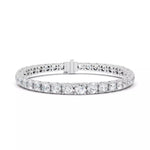 Заредете изображението в галерията: Valenza Grande – тенис гривна с диаманти 13.20 ct от 14К бяло злато