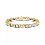 Заредете изображението в галерията: Valenza Grande – тенис гривна с диаманти 13.20 ct от 14К жълто злато