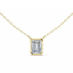 Заредете изображението в галерията: Aurex – колие с диамант форма Emerald 1.50 ct. от 14K жълто злато