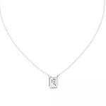 Заредете изображението в галерията: Aurex – колие с диамант форма Emerald 1.50 ct. от 14K бяло злато