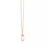 Заредете изображението в галерията: Aurex – колие с диамант форма Emerald 1.50 ct. от 14K розово злато