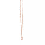 Заредете изображението в галерията: Cassian – колие с диамант Asscher шлифовка 0.50 ct. от 14K розово злато