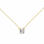 Заредете изображението в галерията: Cassian – колие с диамант Asscher шлифовка 0.50 ct. от 14K жълто злато