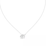 Заредете изображението в галерията: Duetta – колие с диаманти Pear и Emerald от 14K бяло злато