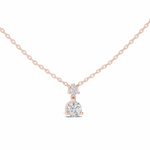 Заредете изображението в галерията: Lumora – колие с диаманти от 14K розово злато
