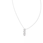 Заредете изображението в галерията: Orlina – колие с диаманти общ карат 1.11 ct от 14K бяло злато