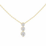 Заредете изображението в галерията: Orlina – колие с диаманти общ карат 1.11 ct от 14K жълто злато