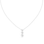 Заредете изображението в галерията: Orlina – колие с диаманти общ карат 1.11 ct от 14K бяло злато