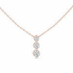 Заредете изображението в галерията: Orlina – колие с диаманти общ карат 1.11 ct от 14K розово злато