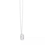 Заредете изображението в галерията: Vireon – колие с 2 ct Princess диамант от 14K бяло злато