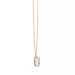 Заредете изображението в галерията: Vireon – колие с 2 ct Princess диамант от 14K розово злато