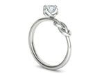 Заредете изображението в галерията: Nodus – годежен пръстен солитер с кръгъл диамант 0.50 ct и възел в 14K бяло злато