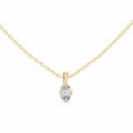 Заредете изображението в галерията: Orlena висулка с овален диамант 0.50 ct от 14K жълто злато