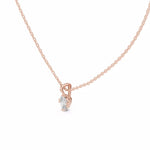 Заредете изображението в галерията: Orlena висулка с овален диамант 0.50 ct от 14K розово злато