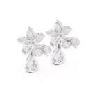 Заредете изображението в галерията: Petalia – обеци с диаманти от 14К бяло злато