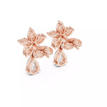 Заредете изображението в галерията: Petalia – обеци с диаманти от 14К розово злато