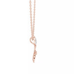 Заредете изображението в галерията: Roséa висулка с флорален мотив и диаманти от 14К розово злато