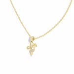 Заредете изображението в галерията: Roséa висулка с флорален мотив и диаманти от 14К жълто злато