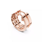 Заредете изображението в галерията: Segmenta – обеци с диаманти от 14К розово злато