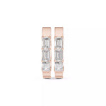 Заредете изображението в галерията: Segmenta – обеци с диаманти от 14К розово злато