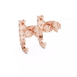 Заредете изображението в галерията: Serene – обеци,висящи с диаманти от 14К розово злато