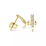 Заредете изображението в галерията: Serene – обеци,висящи с диаманти от 14К жълто злато